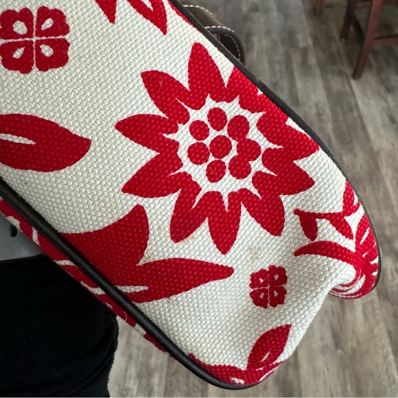 Banana Republic Moon Shaped Canvas Leaf Pattern Graphic Shoulder Bag - Small - Picture 11 of 12